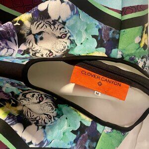 CLOVER CANYON Dress Elephants and White Tigers, Size M